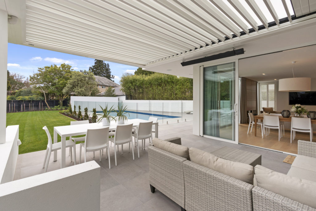 Fleetwood Construction, Registered Master Builders, Christchurch, Merivale, House of the Year, New Build, O'Neill Architects, Architectural Build, Lume Design, Outdoor living